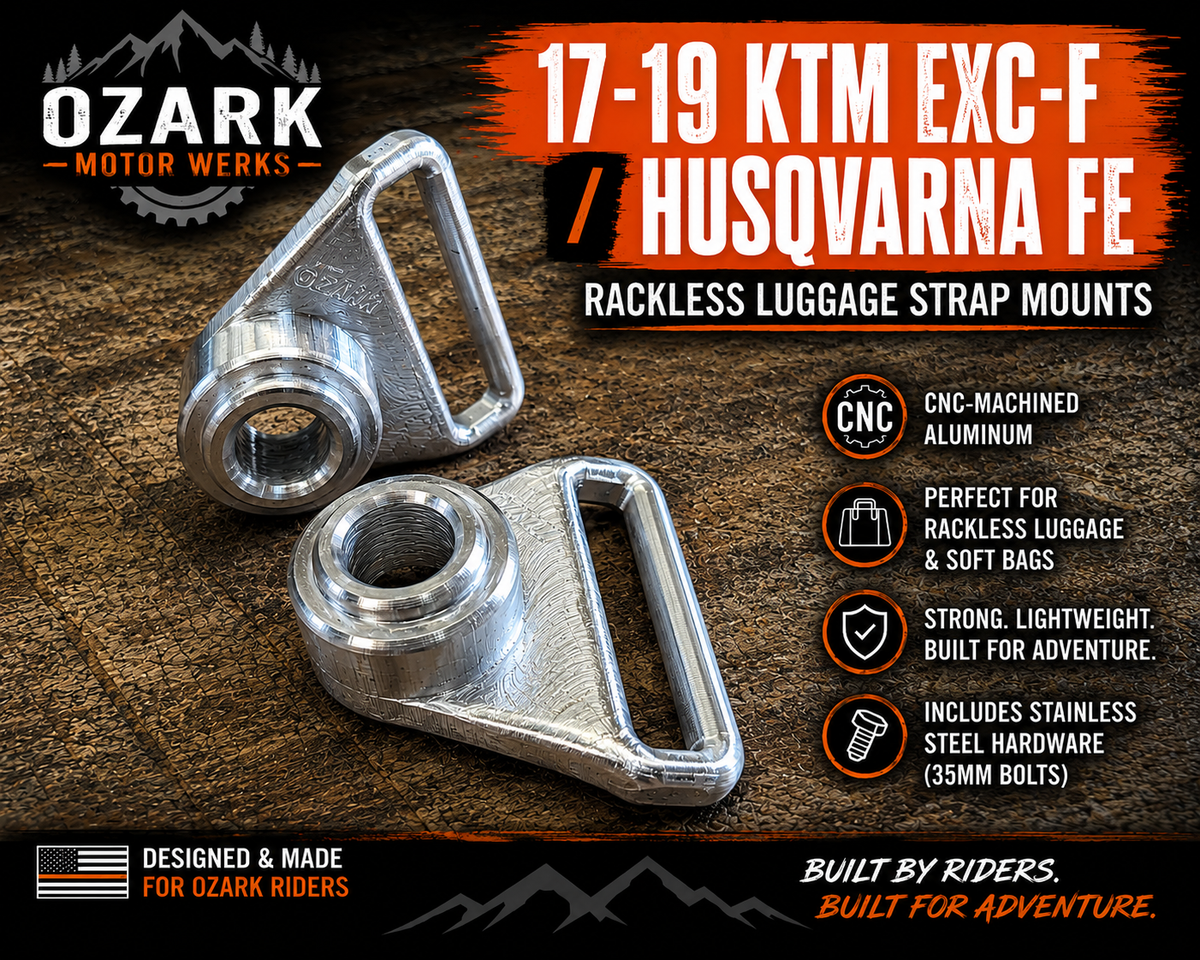 17-19 KTM EXC-F Rackless Luggage Strap Mounts