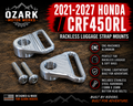 Honda CRF450RL Rackless Luggage Strap Mounts